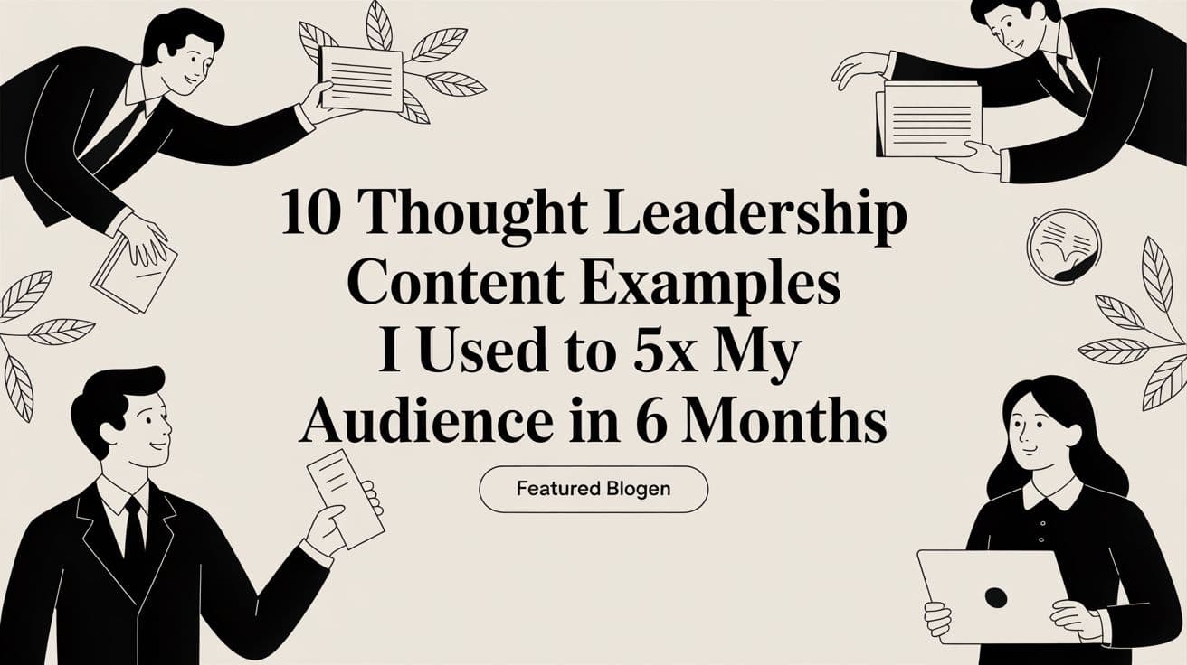 10 Thought Leadership Content Examples I Used to 5x My Audience in 6 Months