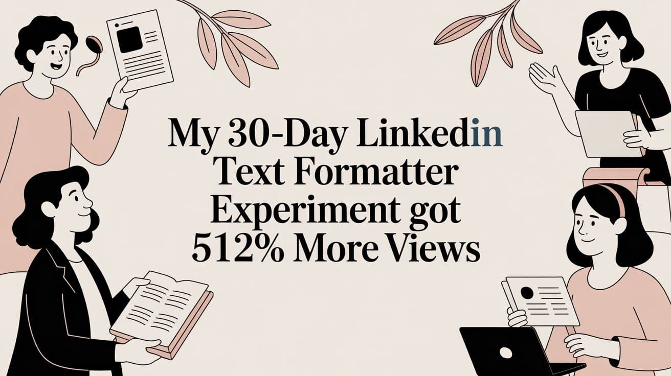 My 30-Day LinkedIn Text Formatter Experiment Got 512% More Views