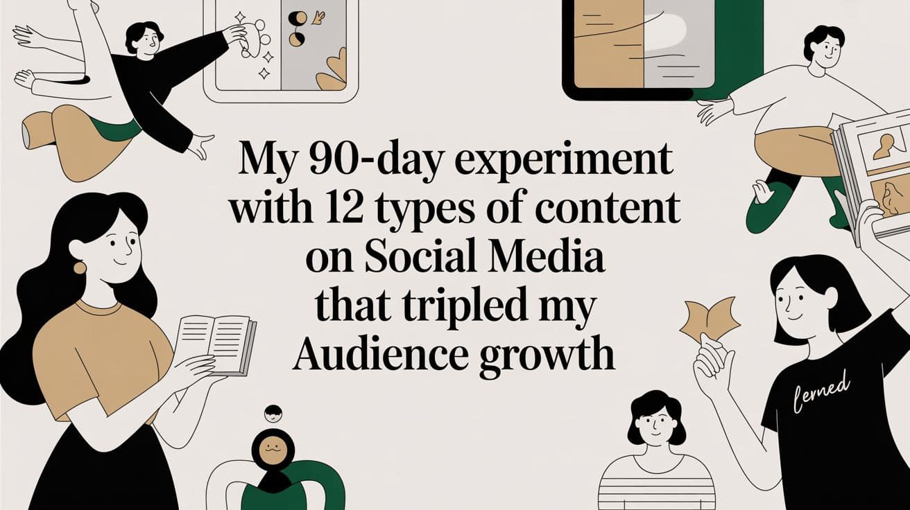 My 90-Day Experiment with 12 Types of Content on Social Media That Tripled My Audience Growth