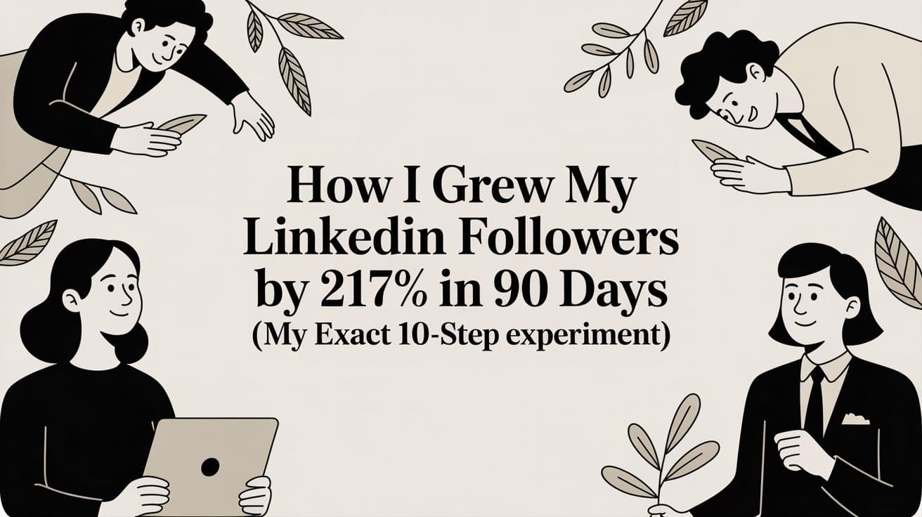 How I Grew My LinkedIn Followers by 217% in 90 Days (My Exact 10-Step Experiment)