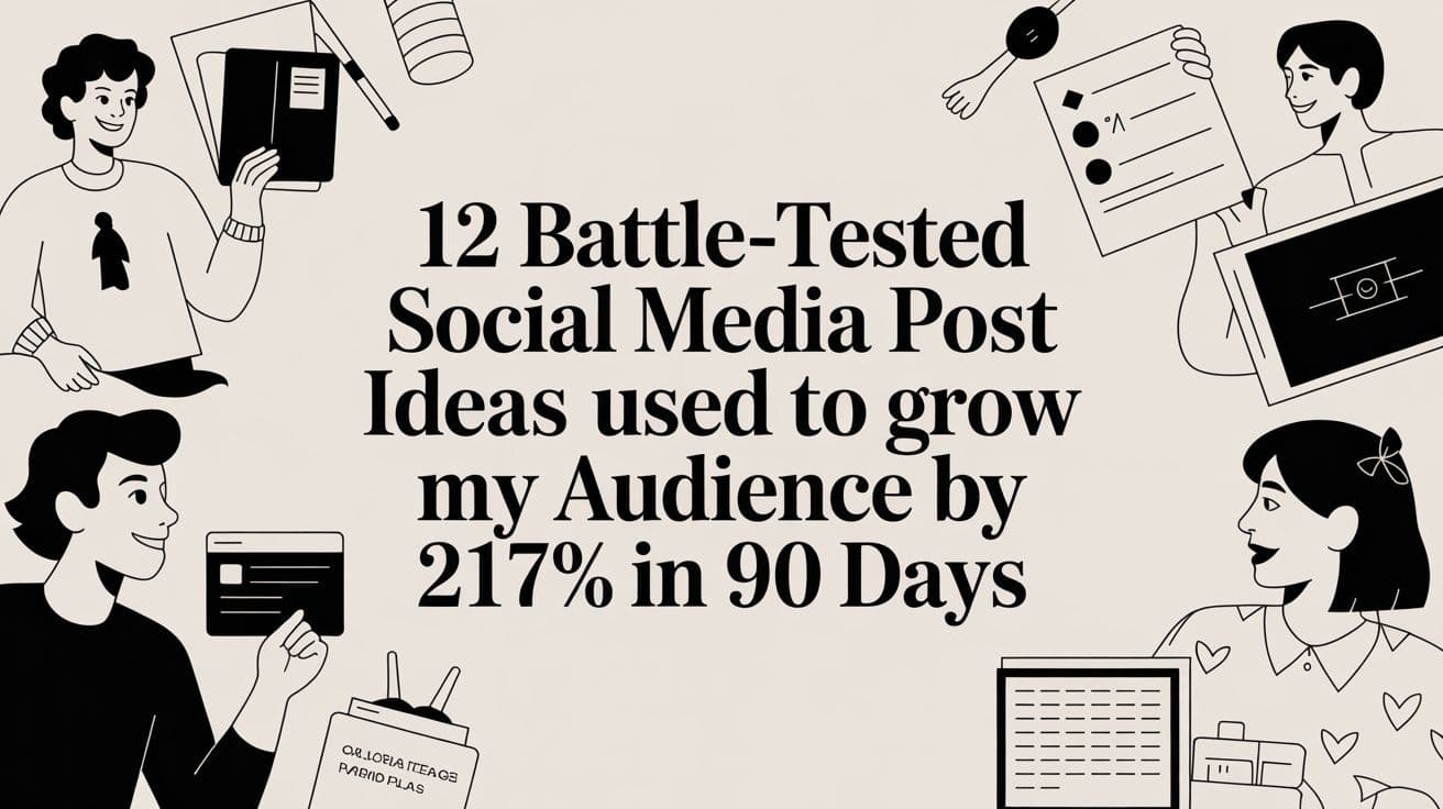 12 Battle-Tested Social Media Post Ideas I Used to Grow My Audience by 217% in 90 Days
