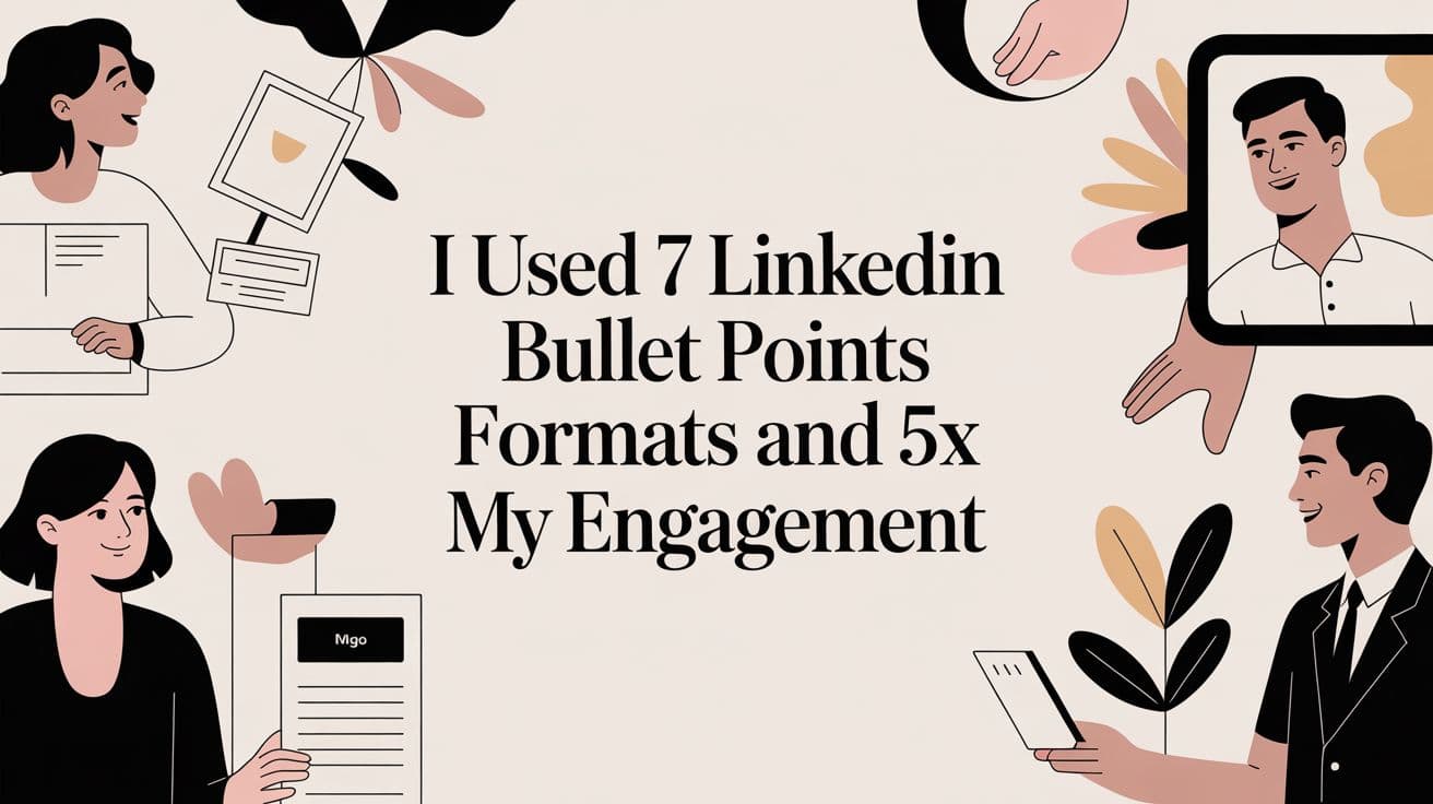 I Used 7 LinkedIn Bullet Points Formats for 30 Days. Here's What 5X'd My Engagement.