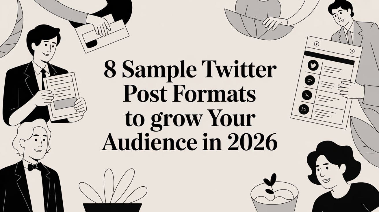 8 Sample Twitter Post Formats to Grow Your Audience in 2026