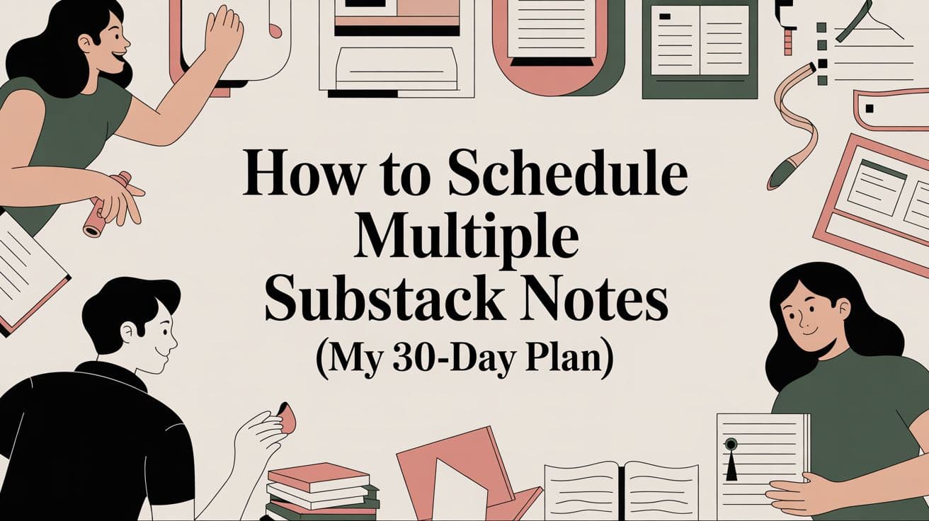 How to Schedule Multiple Substack Notes (My 30-Day Plan)