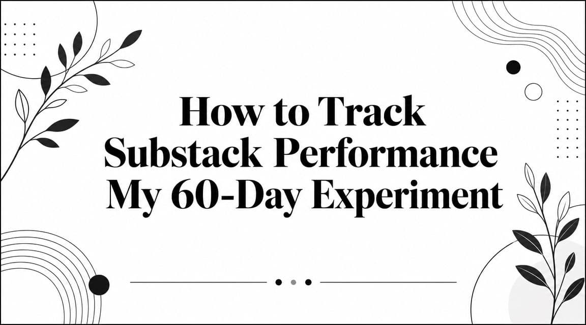 How to Track Substack Performance My 60-Day Experiment