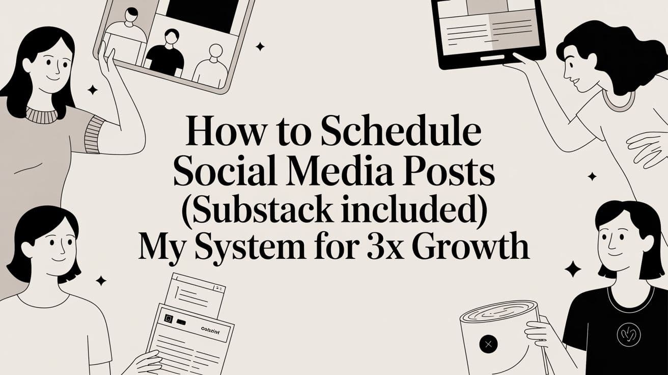 How to Schedule Social Media Posts (Substack included): My 30-Day Experiment for 3X Growth