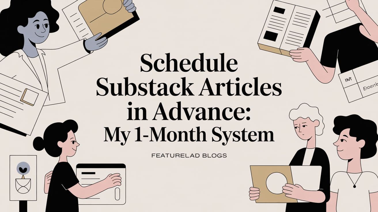 Schedule Substack Articles in Advance: My 1-Month System