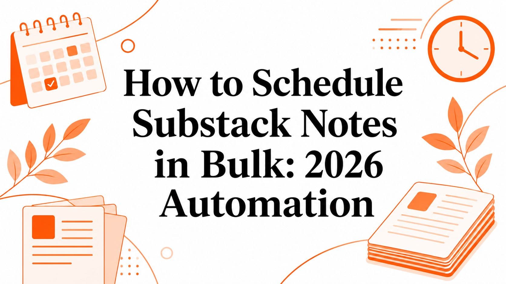 How to Schedule Substack Notes in Bulk: 2026 Automation