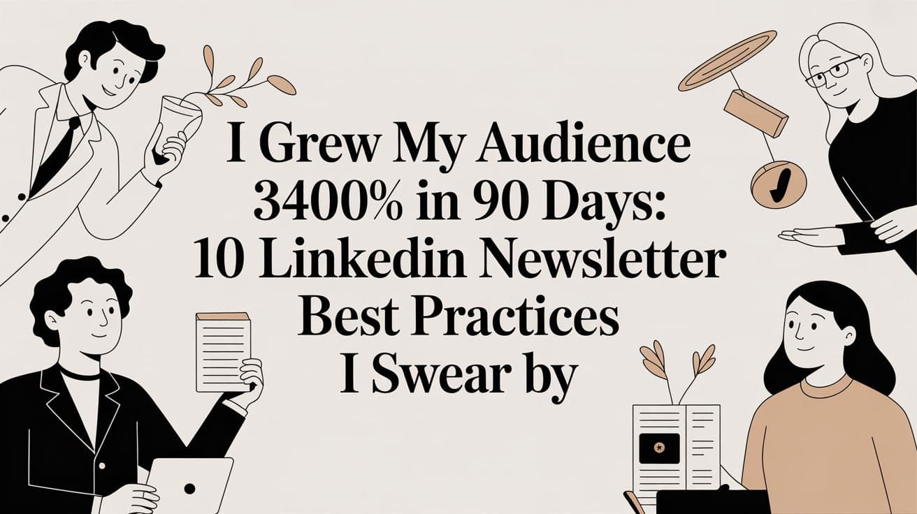 I Grew My Audience 3400% in 90 Days: 10 LinkedIn Newsletter Best Practices I Swear By