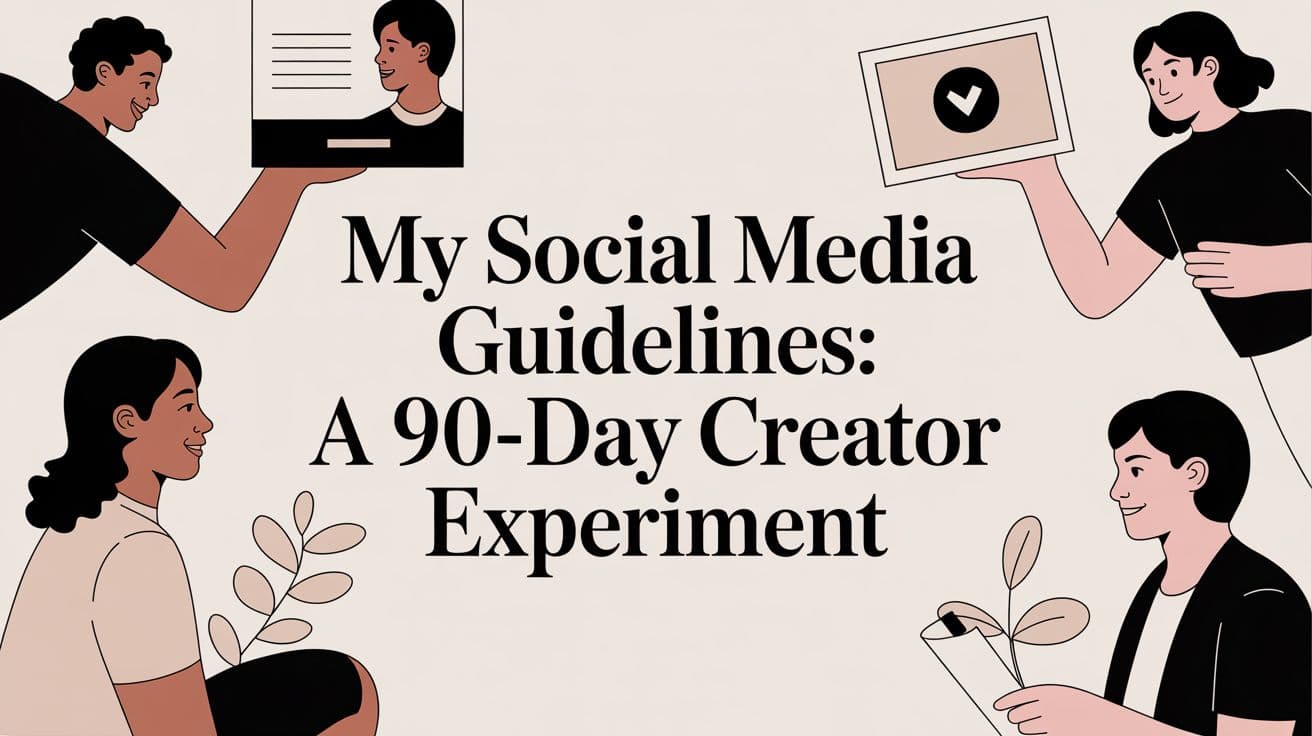 My Social Media Guidelines: A 90-Day Creator Experiment