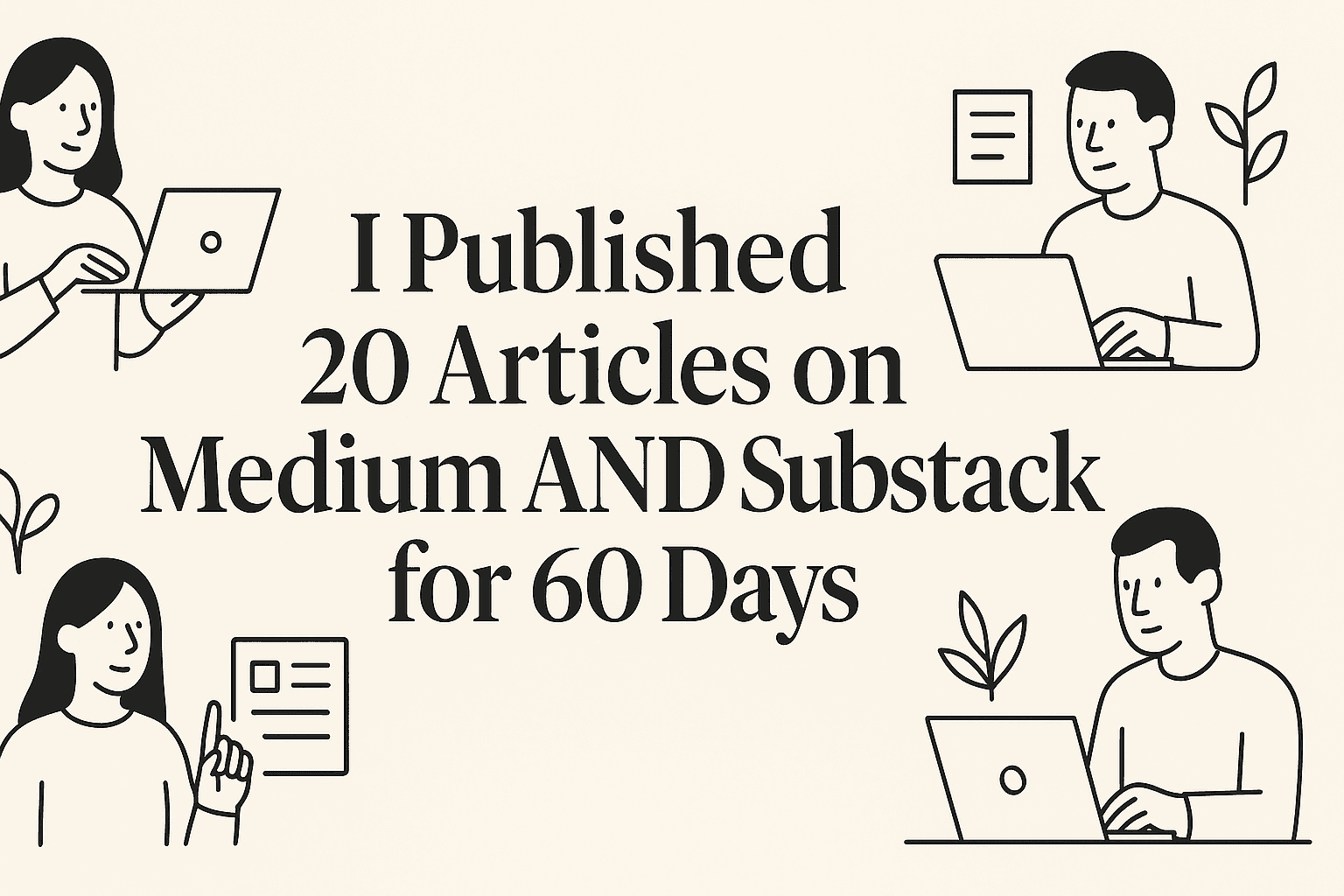 I Published 20 Articles on Medium AND Substack for 60 Days